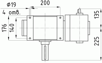 Ч2-63/100 редуктор червячный размеры