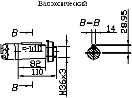 Вал конический мотор-редуктора МЧ2-80/125