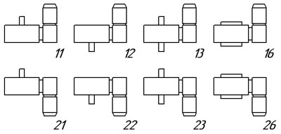 Ч2-80/125 редуктор червячный схема сборки редуктора, вариант расположения червячной пары